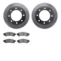 Dynamic Friction Co 7402-54082, Rotors-Drilled and Slotted-Silver with Ultimate Duty Performance Brake Pads, Zinc Coated 7402-54082